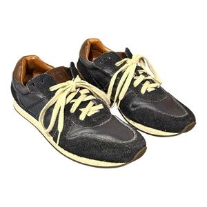 FRYE KANE Runners Dark Navy Roughout Suede Leather Sneakers Men’s Size 9 VGC